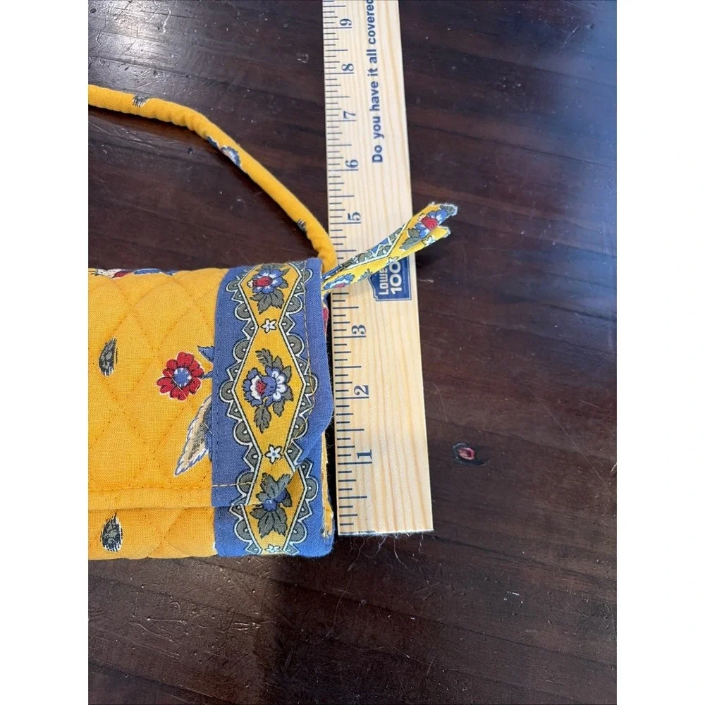 Vera Bradley French Yellow Trifold Crossbody Wallet EUC Retired Vintage (e6) - Picture 10 of 10